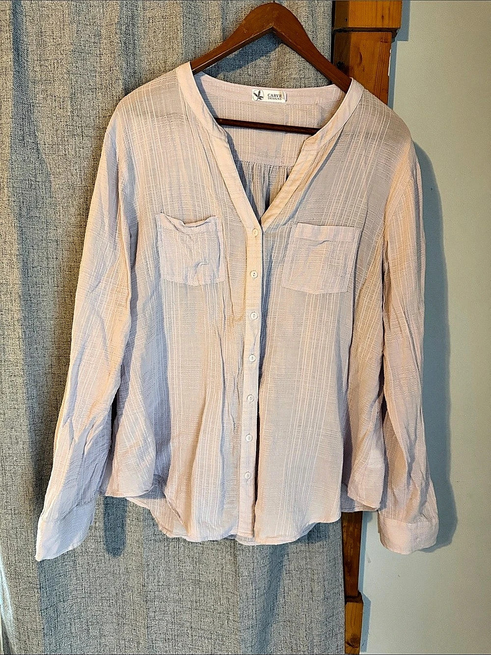 Carve Designs Tatum Double Gauze Shirt Purple XL